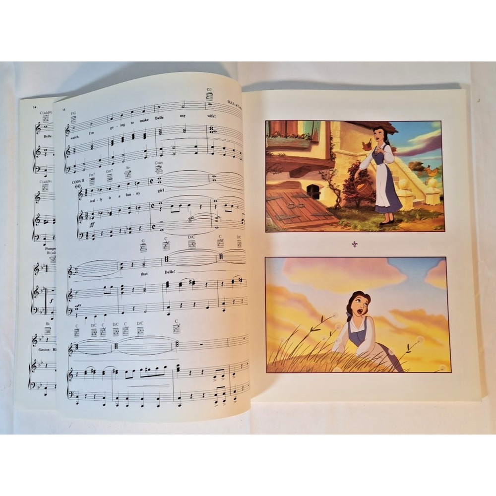 Disney Beauty and the Beast Sheet Music Piano Vocal Songbook Alan Menken 1991 - Picture 4 of 6